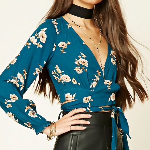 forever 21 wrap shirt